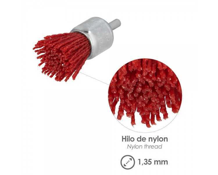 Cepillo Nylon Brocha Ø 25 mm. Cepillo De Lijado Nailon. Cepillo Para Taladro De Nailon, Cepillo De Alambre Abrasivo De Nailon