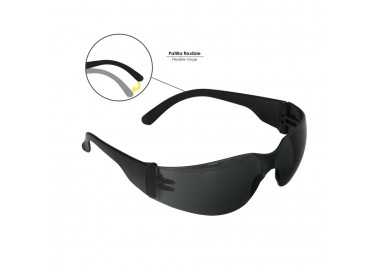 Gafas Proteccion Con Patillas Flexibles Certificación EN166. Lente Color Gris. Gafas Protección Gafas Trabajo