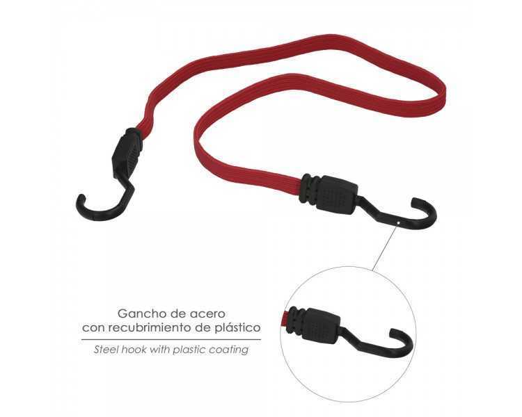 Pulpo De Goma Plano Reforzado 1,5 metro (2 unidades) 100% Latex, Capacidad Amarre 200 Newtons Gomas Elasticas, Cuerda Elastica,