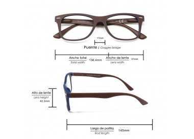 Gafas Lectura Illinois Rojas Aumento +3,5 Gafas De Vista, Gafas De Aumento, Gafas Visión Borrosa