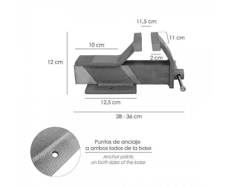 Tornillo Banco Acero 100 mm. Banco De Mesa, Tornillo Sujeción, Abrazadera De Banco