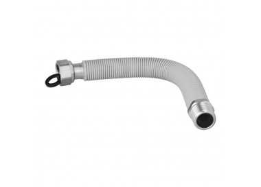 Tuberia Extensible Agua Acero Inoxidable Corrugado. Longitud de 22,5 a 30 cm. Tomas 1/2"