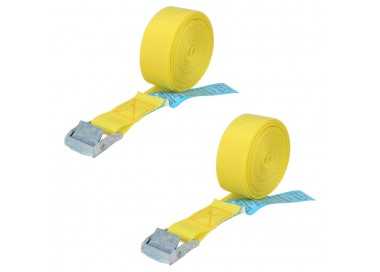 Cinta De Amarre Con Trinquete 4,5 metros x 25 mm.(2 Unidades) Trinquete Metalico Automatico, Cincha, Eslinga, Correa Sujeción