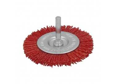 Cepillo Nylon Disco Ø 75 mm. 1/4". Lijar y Pulir Madera, Metal, Acero Inoxidable, Cepillo Taladro, Cepillo Pulir, Cepillo Lijar