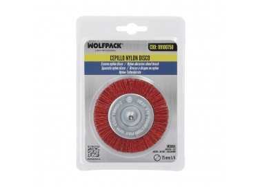 Cepillo Nylon Disco Ø 75 mm. 1/4". Lijar y Pulir Madera, Metal, Acero Inoxidable, Cepillo Taladro, Cepillo Pulir, Cepillo Lijar