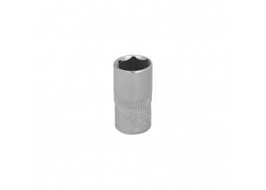 Llave Vaso 1/4" Hexagonal 10 mm. Perfil de 6 caras. Acero Cromo Vanadio, Aristas Redondas