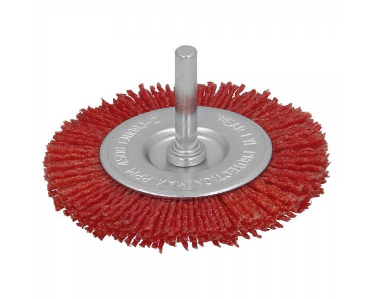 Cepillo Nylon Disco Ø100 mm. 1/4". Lijar y Pulir Madera, Metal, Acero Inoxidable, Cepillo Taladro, Cepillo Pulir, Cepillo Lijar