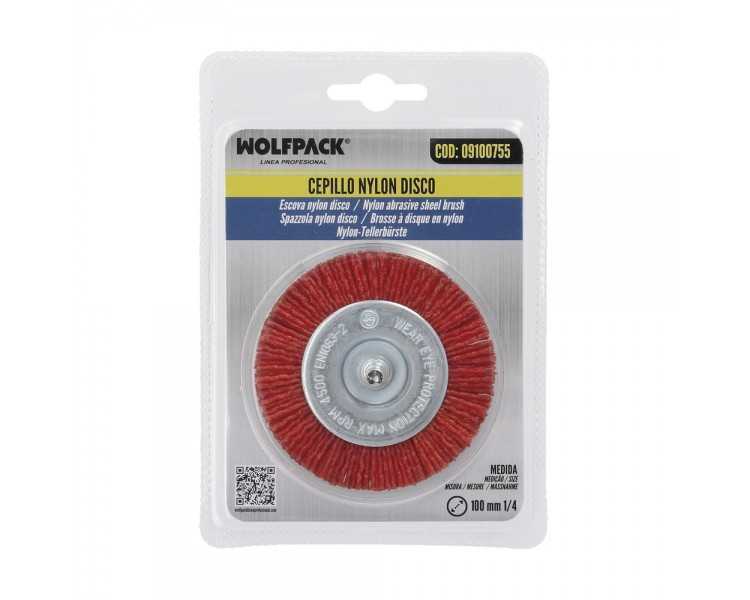 Cepillo Nylon Disco Ø100 mm. 1/4". Lijar y Pulir Madera, Metal, Acero Inoxidable, Cepillo Taladro, Cepillo Pulir, Cepillo Lijar