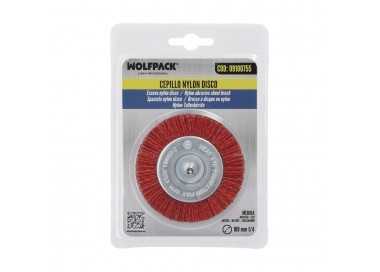 Cepillo Nylon Disco Ø100 mm. 1/4". Lijar y Pulir Madera, Metal, Acero Inoxidable, Cepillo Taladro, Cepillo Pulir, Cepillo Lijar
