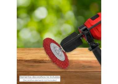 Cepillo Nylon Disco Ø100 mm. 1/4". Lijar y Pulir Madera, Metal, Acero Inoxidable, Cepillo Taladro, Cepillo Pulir, Cepillo Lijar