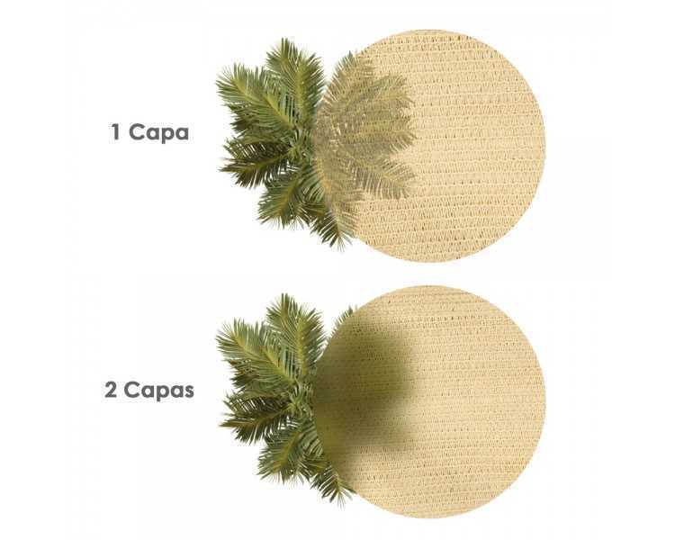 Malla Sombreo Rollo 3.0 x 50 metros, Reduce Radiación, Protección Jardín y Terraza, Regula Temperatura, Color Beige