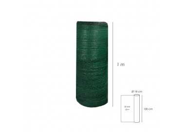 Malla Sombreo Rollo 1 x 50 metros, Reduce Radiación, Protección Jardín y Terraza, Regula Temperatura, Color Verde Claro