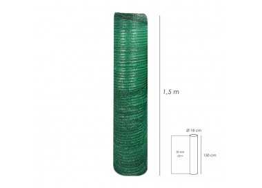 Malla Sombreo Rollo 1,5 x 50 metros, Reduce Radiación, Protección Jardín y Terraza, Regula Temperatura, Color Verde Claro