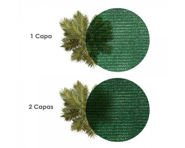 Malla Sombreo Rollo 1,5 x 50 metros, Reduce Radiación, Protección Jardín y Terraza, Regula Temperatura, Color Verde Claro