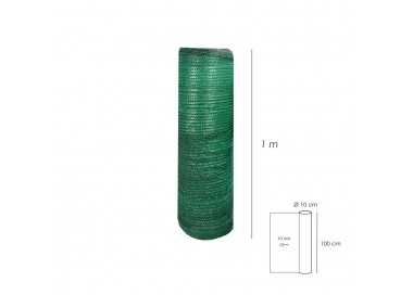 Malla Sombreo Rollo 1,0 x 10 Metros, Reduce Radiación, Protección Jardín y Terraza, Regula Temperatura, Color Verde Claro
