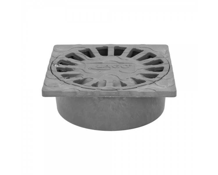 Sumidero Sifónico Pvc  15x15 cm. Salida De Ø 75 / 50 mm. desagüe, Desaguadero, Tragadero, Alcantarilla,