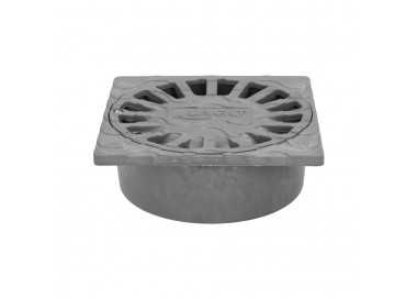 Sumidero Sifónico Pvc  15x15 cm. Salida De Ø 75 / 50 mm. desagüe, Desaguadero, Tragadero, Alcantarilla,