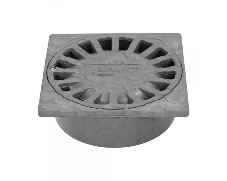 Sumidero Sifónico Pvc  15x15 cm. Salida De Ø 75 / 50 mm. desagüe, Desaguadero, Tragadero, Alcantarilla,