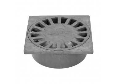 Sumidero Sifónico Pvc  15x15 cm. Salida De Ø 75 / 50 mm. desagüe, Desaguadero, Tragadero, Alcantarilla,
