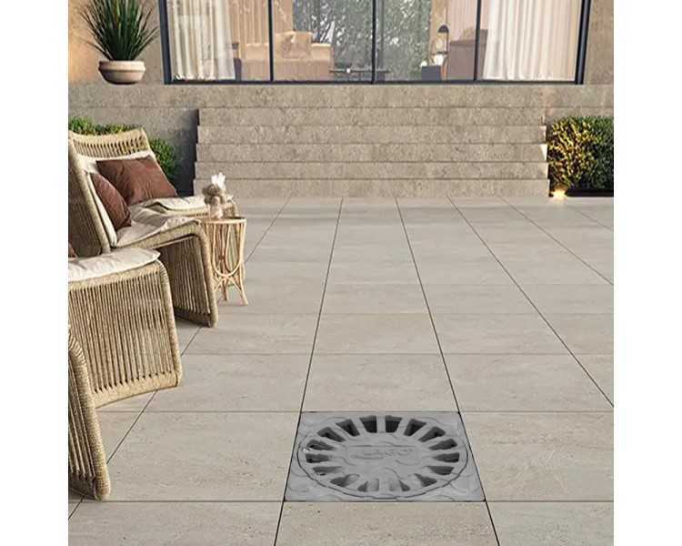 Sumidero Sifónico Pvc  15x15 cm. Salida De Ø 75 / 50 mm. desagüe, Desaguadero, Tragadero, Alcantarilla,