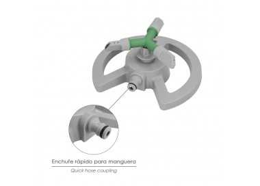 Aspersor Plastico Giratorio 3 Brazos.