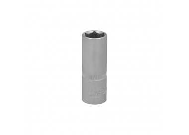 Llave Vaso 1/4" Hexagonal Larga 10 mm. Perfil de 6 caras. Acero Cromo Vanadio, Aristas Redondas