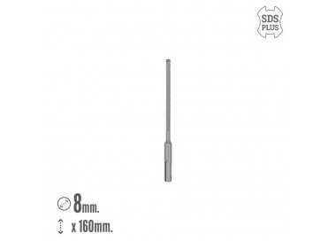 Broca Sds Plus 8 Filos Cortantes Especial Para Hormigon Armado Ø 8 x 160 mm. Broca Paredes, Broca Cimientos, Broca Muros