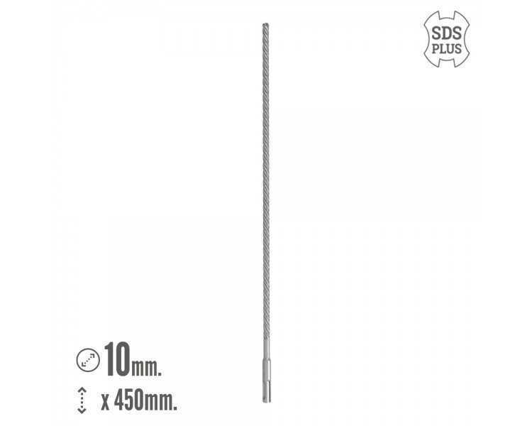 Broca Sds Plus 8 Filos Cortantes Especial Para Hormigon Armado Ø 10 x 450 mm. Broca Paredes, Broca Cimientos, Broca Muros