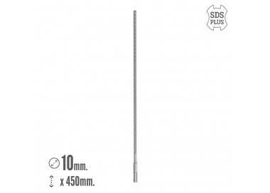 Broca Sds Plus 8 Filos Cortantes Especial Para Hormigon Armado Ø 10 x 450 mm. Broca Paredes, Broca Cimientos, Broca Muros