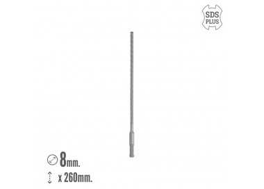 Broca Sds Plus 8 Filos Cortantes Especial Para Hormigon Armado Ø 8 x 260 mm. Broca Paredes, Broca Cimientos, Broca Muros