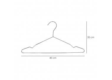 Percha Fina Acero Inoxidable 420 mm. (Pack 10p)