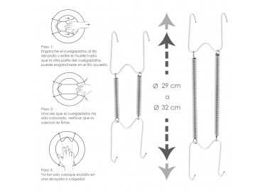Cuelgaplatos Muelle Para platos de Ø 29 a 32 cm.