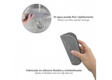 Protector Desagüe Silicona Cocina Baño 145 x 145 mm.