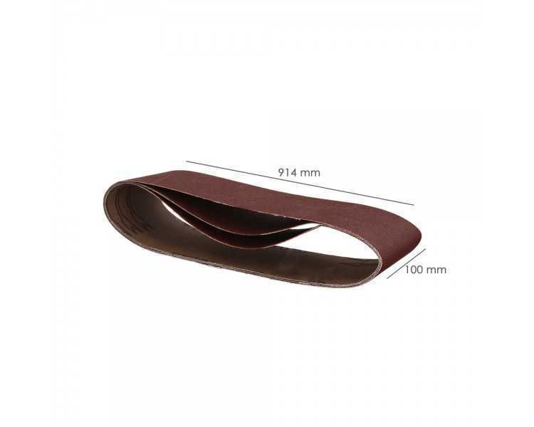 Lija Recambio Banda 100x914 mm. Grano 80 (3 Piezas)