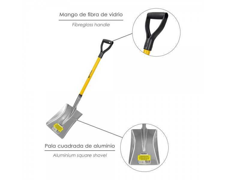 Pala Nieve  Aluminio Mango Fibra De Vidrio Con Anilla
