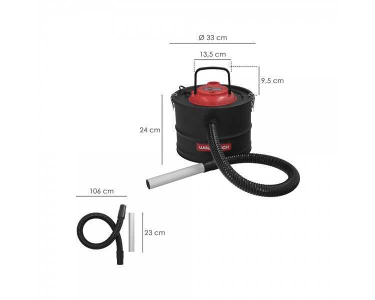 Aspirador Cenizas Wolfpack 1200 Watt. 15 Litros