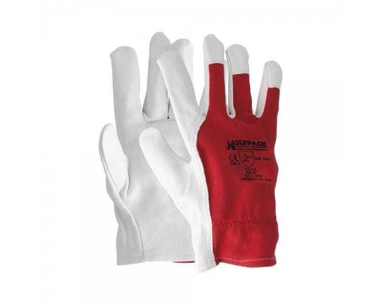 Guantes Piel / Lona Con Colgador 8" Guantes De Trabajo, Guantes De Protección (Par)
