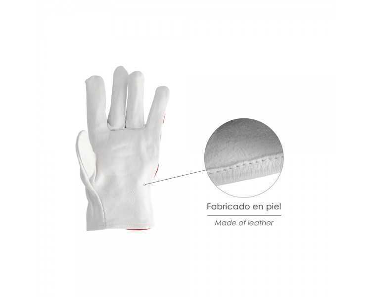 Guantes Piel / Lona Con Colgador 8" Guantes De Trabajo, Guantes De Protección (Par)