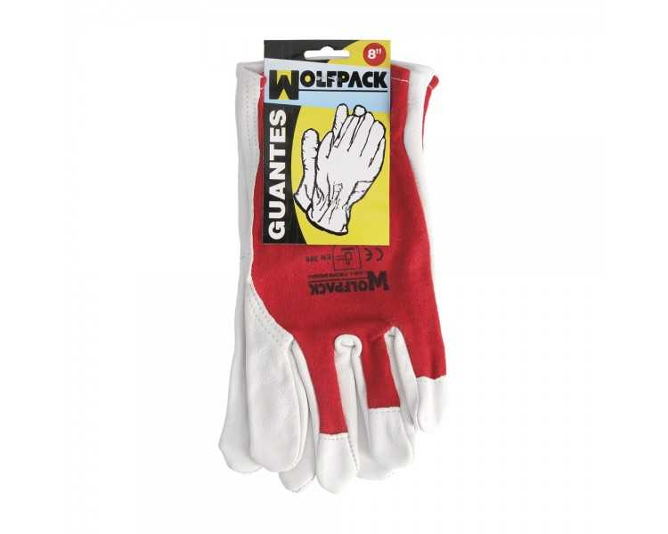 Guantes Piel / Lona Con Colgador 8" Guantes De Trabajo, Guantes De Protección (Par)