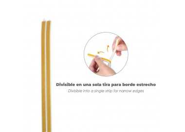 Burlete Caucho Blanco Rollo 6 Metros x 9 mm. Sellador Ventanas y Puertas. Aisla Del Ruido. Para Umbrales de 1 A 3,5 mm.