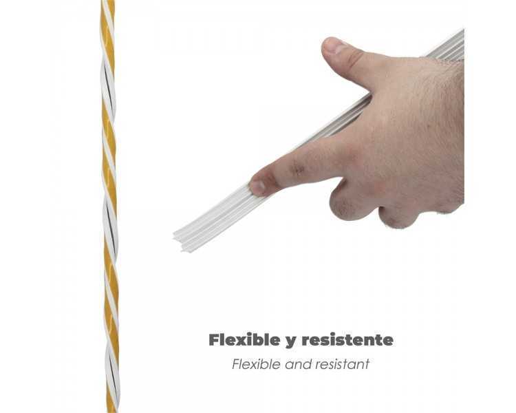 Burlete Caucho Blanco Rollo 6 Metros x 9 mm. Sellador Ventanas y Puertas. Aisla Del Ruido. Para Umbrales de 1 A 3,5 mm.