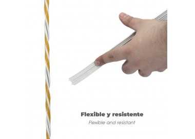 Burlete Caucho Blanco Rollo 6 Metros x 9 mm. Sellador Ventanas y Puertas. Aisla Del Ruido. Para Umbrales de 1 A 3,5 mm.