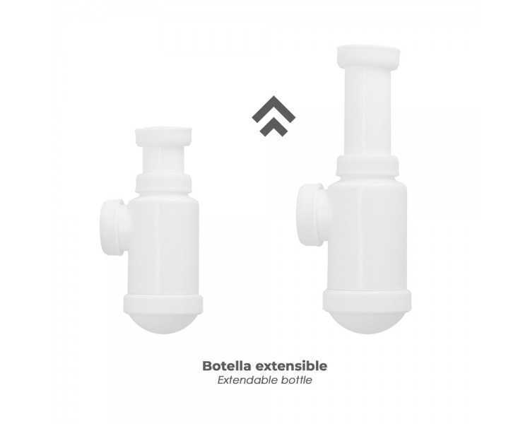 Sifon Botella Extensible  1 1/2  Tuerca Loca