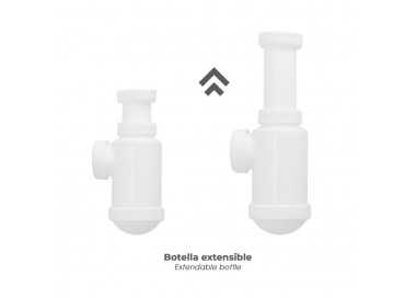 Sifon Botella Extensible  1 1/2  Tuerca Loca