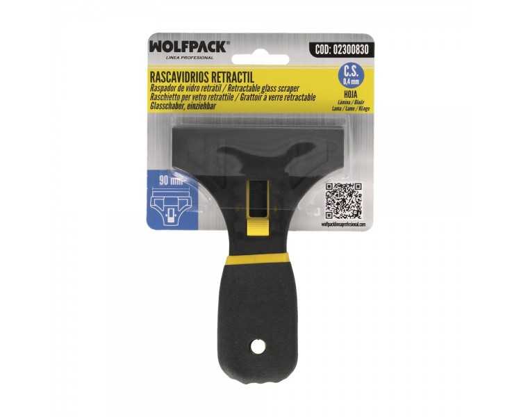 Rascavidrios Profesional Retractil Mango Soft Touch Hoja 90 mm.