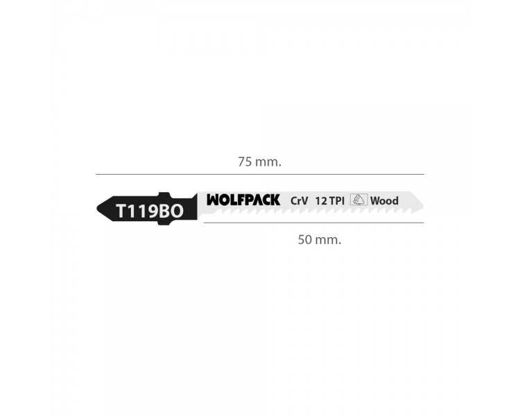 Hojas Sierra Calar Para Madera Corte Fino 5 Piezas. Hoja Cromo Vanadio 58. Vastago T Universal