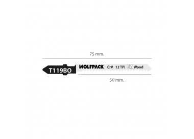 Hojas Sierra Calar Para Madera Corte Fino 5 Piezas. Hoja Cromo Vanadio 58. Vastago T Universal