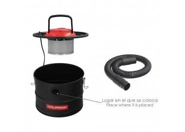 Tubo Con Lanza Para Aspirador De Cenizas Aspirador Cenizas Wolfpack 1200 Watt. 15 Litros (Codigo 07010550)
