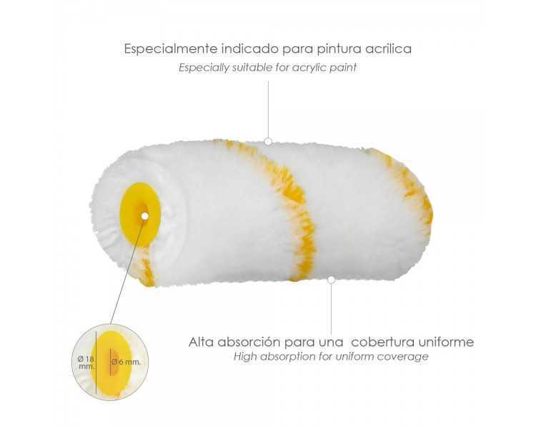 Rodillo Recambio Para Esmalte Acrilico 100 mm.  Set 10 Rodillos. Rodillo poliamida, Rodillo Pintura Acrilica