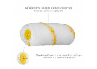 Rodillo Recambio Para Esmalte Acrilico 100 mm.  Set 10 Rodillos. Rodillo poliamida, Rodillo Pintura Acrilica
